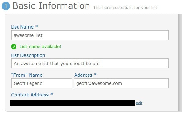 List Information