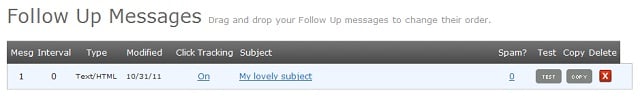 Follow Up Messages