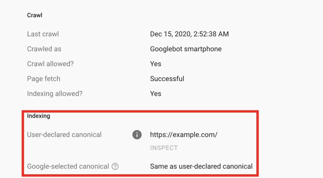 Google canonical