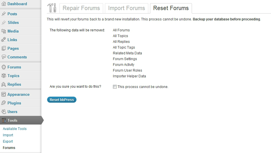 reset-forums Post image