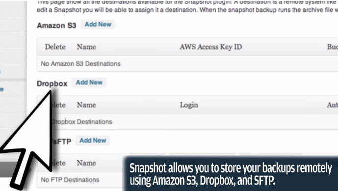 Dropbox, Amazon S3 & SFTP integration Post image