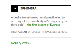 Scressnshot of the ephemera widget