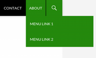 Screenshot of fly-out menu outside of page boundary