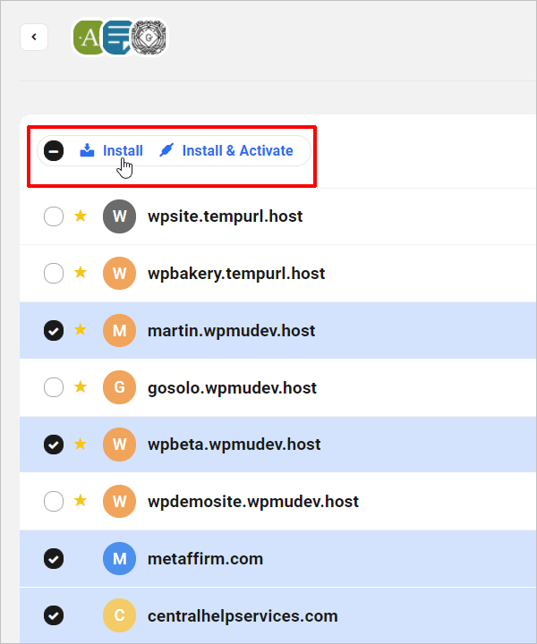 The Hub - Installing bulk plugins.
