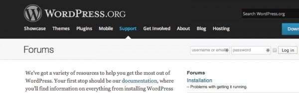 WordPress.org Support Forums image