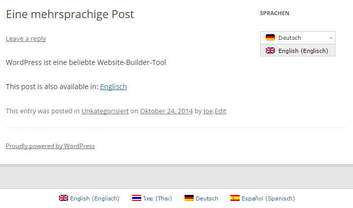 WPML Published German Post