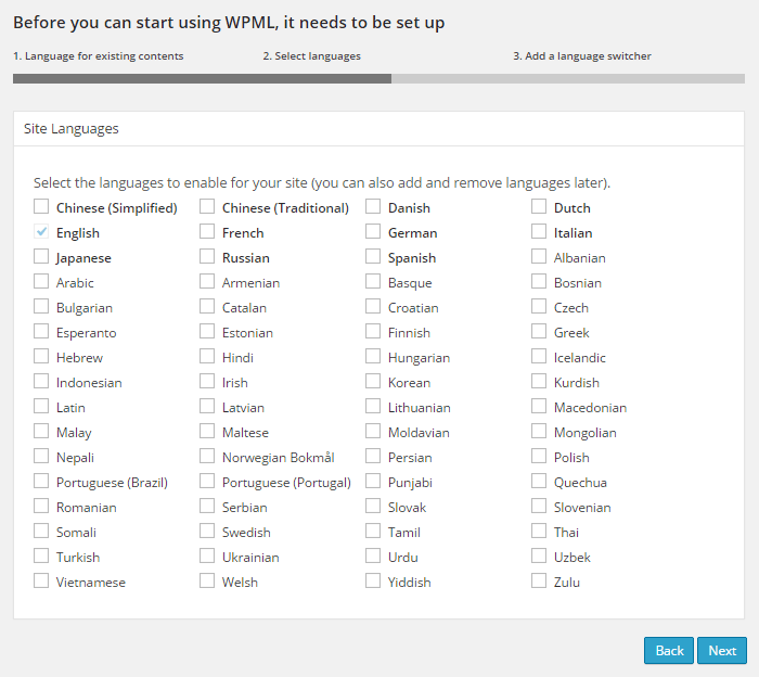 WPML Select Languagae