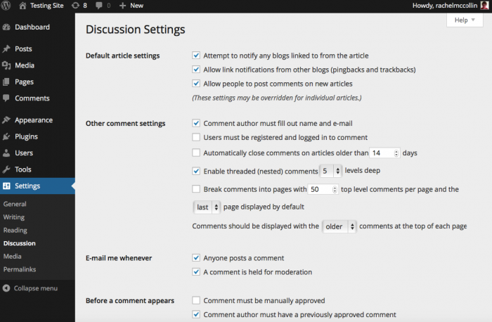 discussion-settings