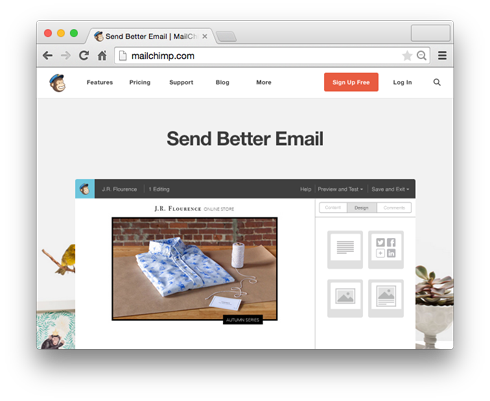 Mailchimp is a great service for organizing your mailing lists.