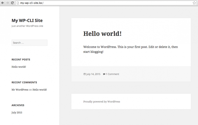 Demo WP-CLI Site