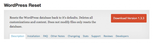 WordPress Reset image