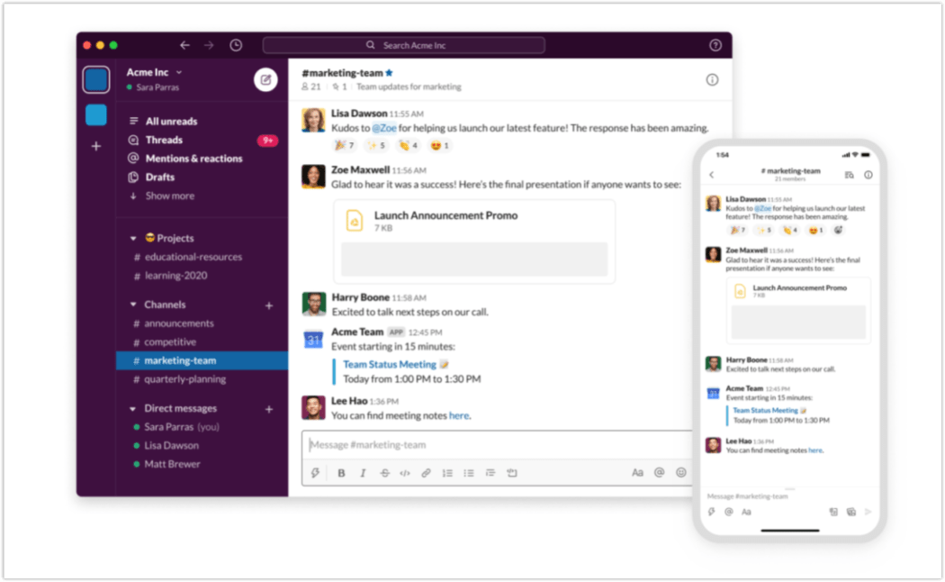 Slack platforms