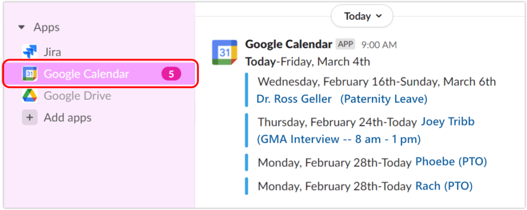 Google calendar