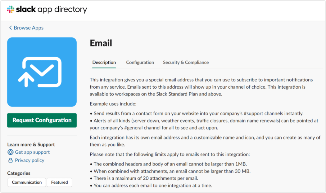Slack's Email App