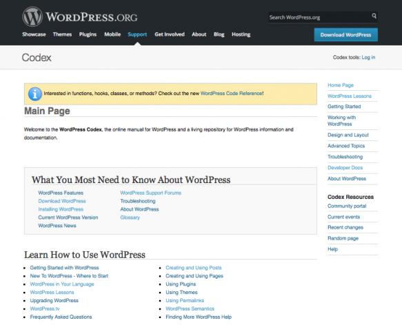 The front page for contributing to WordPress core