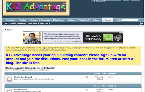The K12 Advantage Forum