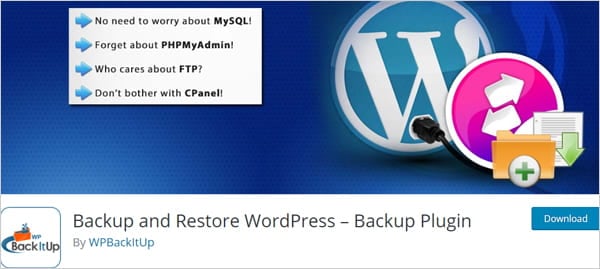 7. WPBackItUp Backup and Restore image