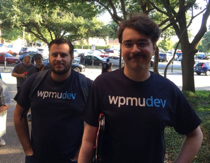 Our CTO Aaron Edwards and Michael Bissett from our support team.
