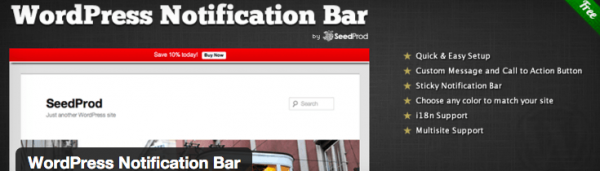 4. WordPress Notification Bar image