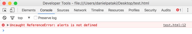 Chrome's Javascript Console