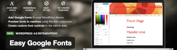Easy Google Fonts plugin image