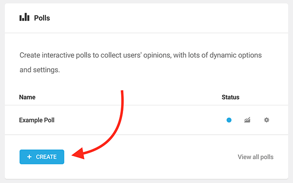 the create button in Forminator