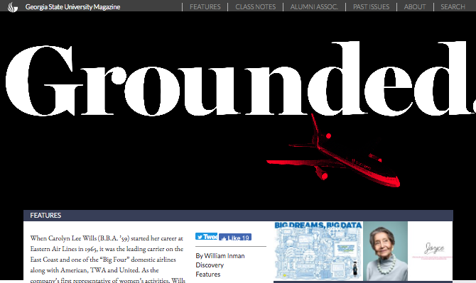 Georgia State University magazine homepage
