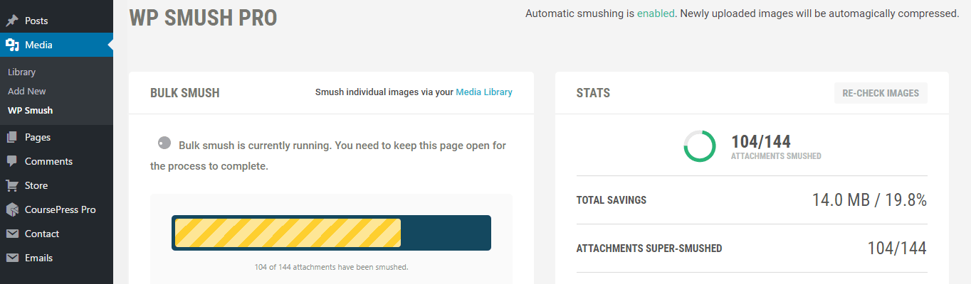 Bulk smushing images.