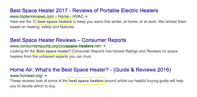 Using keywords in your meta descriptions is important\.