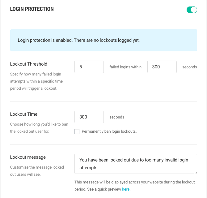 Keep brute force attackers at bay with Login Protection\.