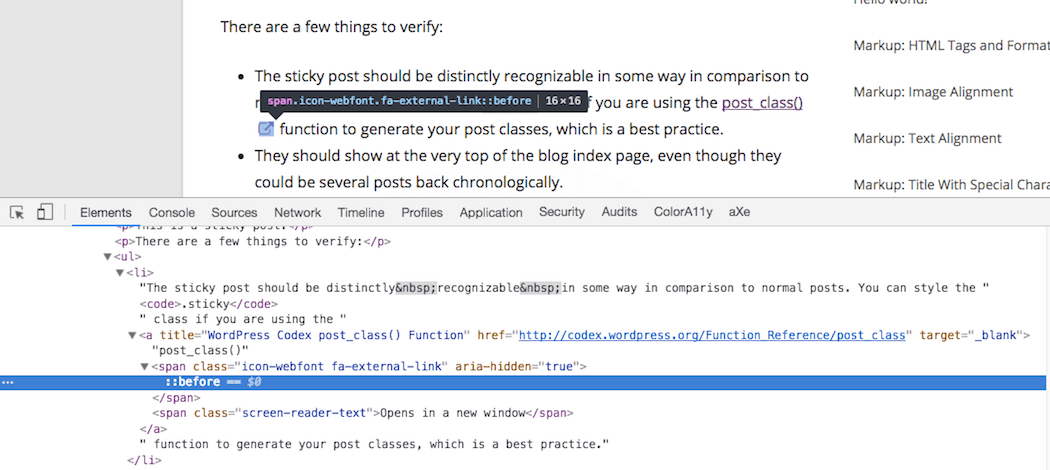 Tiny Framework external link icon with screen reader text to indicate the link opens in a new window.