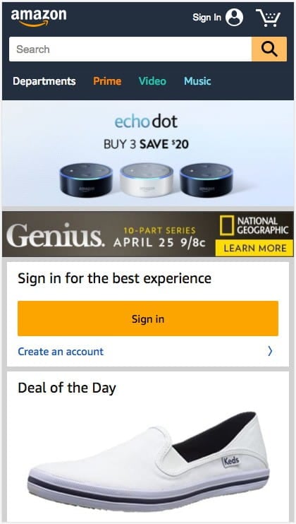 Amazon's button meet minimum guidelines.