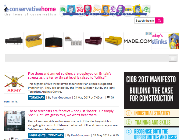 ConservativeHome website