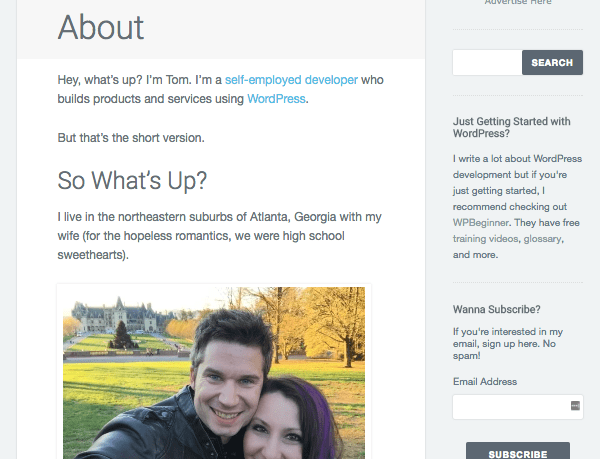 Tom McFarlin's blog - About page