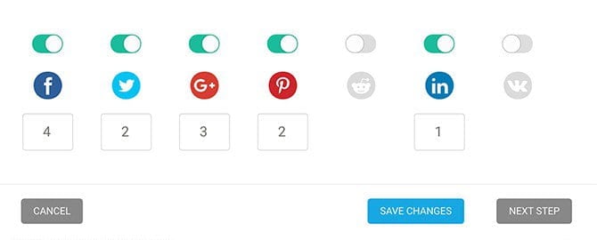 Hustle Social Share settings