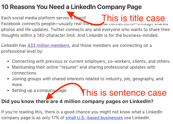 Styling Text - Sentence vs Title Case