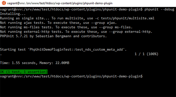 First unit test