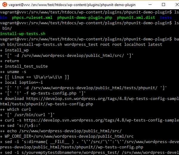 Install WP tests