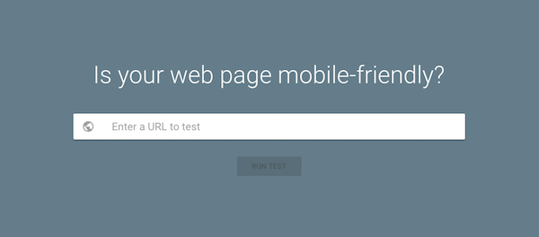 Google mobile-friendly test page
