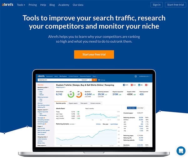 Ahrefs websites