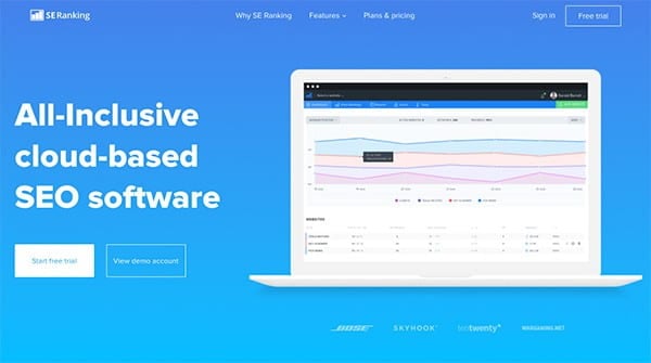 SE Ranking website