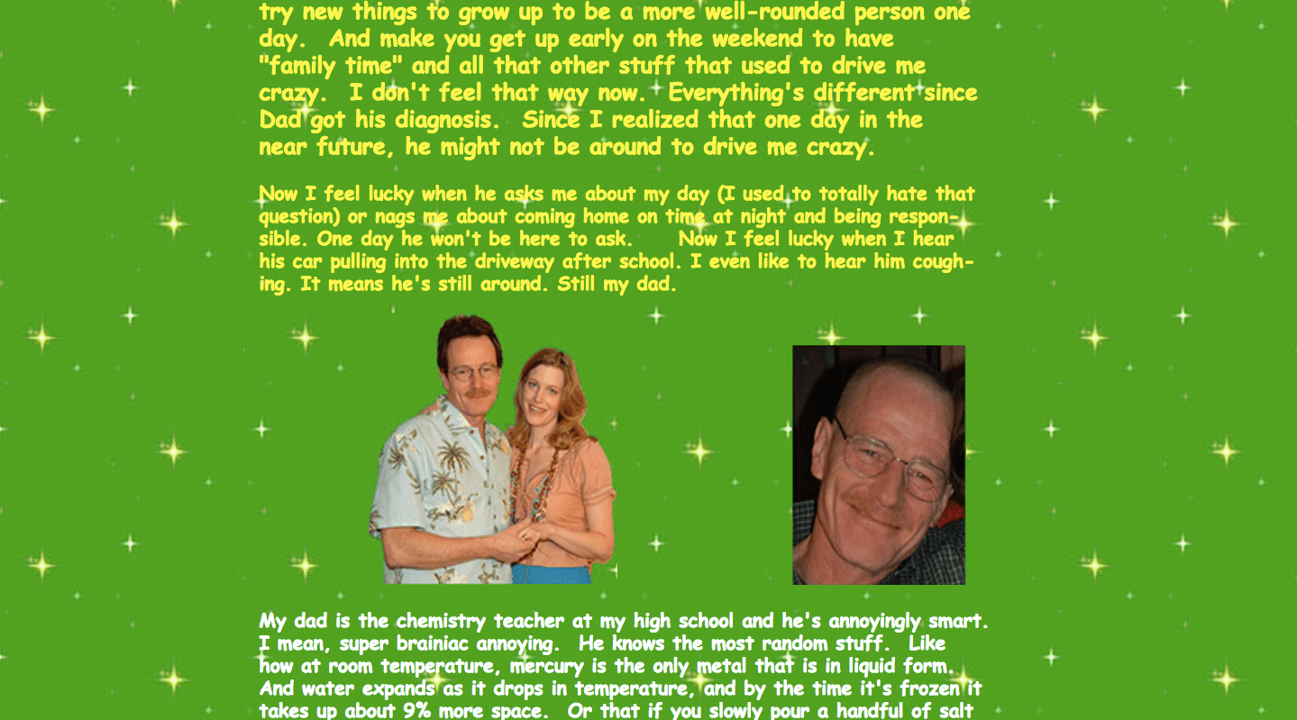 Scary Website - Breaking Bad Text