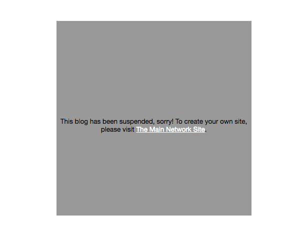 WordPress archived site custom screen