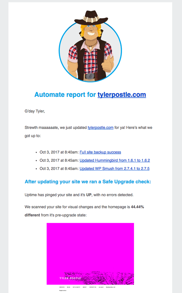 Automate safe upgrade with differences