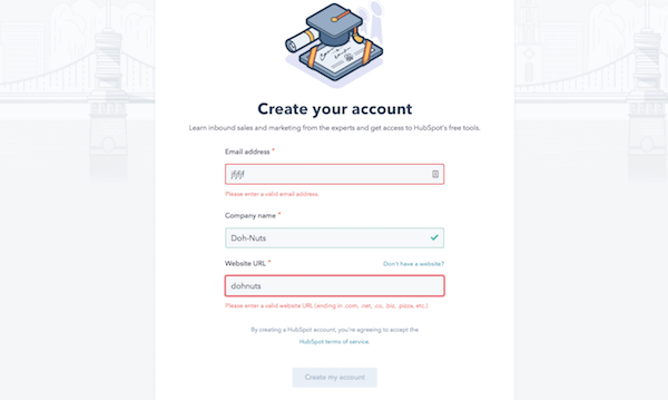 Perfect Contact Form - Hubspot Error Messages