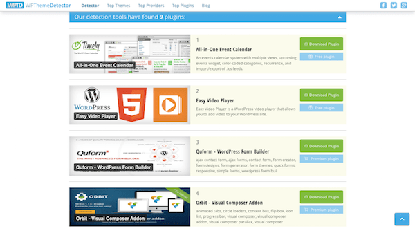 WordPress Themes and Plugins - WPThemeDetector Plugin Analysis