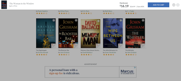 Barnes and Noble eCommerce Product Page Scroll