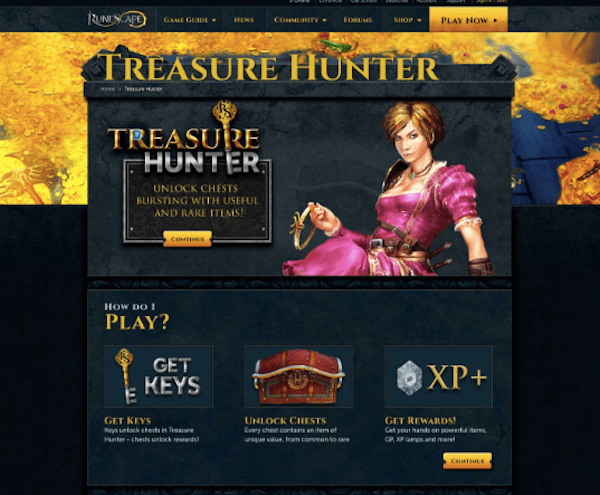 Conversion Rate Optimization - Treasure Hunter Page Original