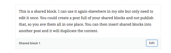 creating a shared block