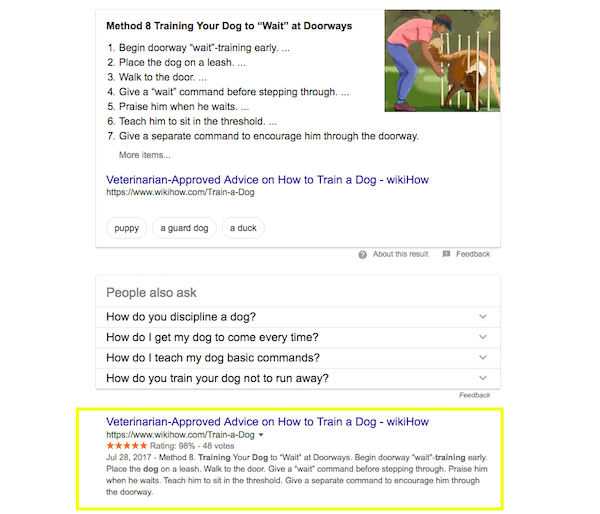 Google Search - dog training
